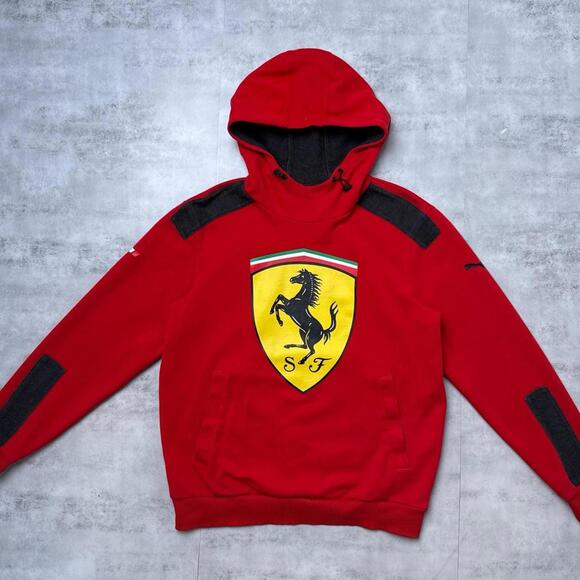 Y2K Ferrari Puma Scuderia Red Hoodie Jacket - Picture 5 of 8